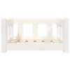 Dog Bed White 21.9"x17.9"x11" Solid Wood Pine
