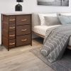 Dresser Storage Tower with 7 Drawers;  Sturdy Steel Frame;  Wood Top;  Easy Pull Fabric Bins;  Wood Handles;  Organizer Unit for Bedroom;  Entryway;
