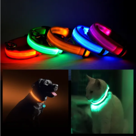 LED PET Safety Halo Style Collar (Option: HOT PINK-XLARGE)