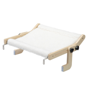 Cat Indoor Cat Window Perch, Plush Cat Hammock, Window Seat Bed Frame No Drilling, No Suction Cups, Wood (Color: White)