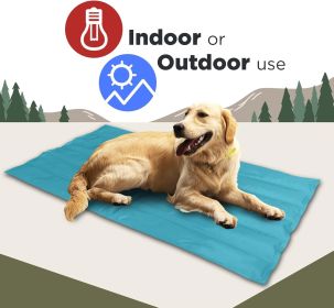 30 X 40 Inches  Pet Cooling Pad For Dogs Prevent Overheating And Dehydration Keep Your Dog Comfortable At Home Or Travel (Color: Blue)