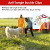 Dog Tie Out Cable Long Dog Leash Chew Proof Lead Dog Chain with Durable Spring 360�� Rotatable Clips PVC Case for Outside Yard Caming