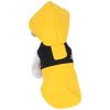 Dog Raincoat with Hood and Leash Hole, Adjustable Belly Strap, Reflective Strips
