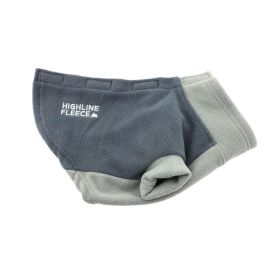 Highline Fleece Dog Coat (Color: Two Tone Gray, size: Size 26)